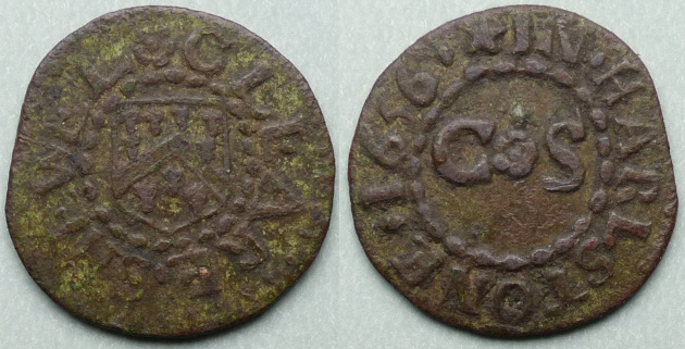 Harleston, Cleare Shewell 1656 farthing N3057